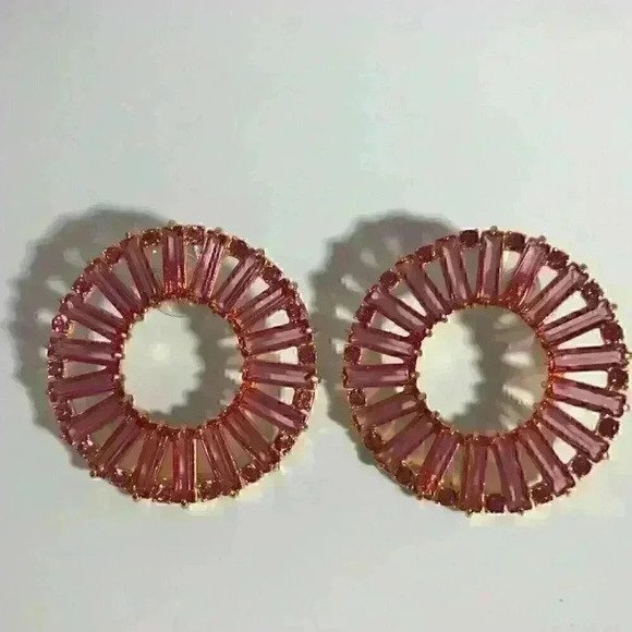 J Crew New bezeled Stone Round Earrings - Picture 4 of 4